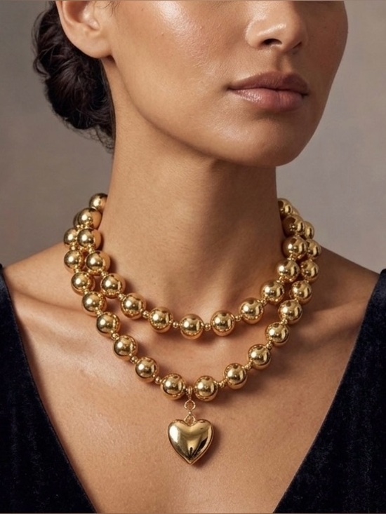 Mayamar Jewelry - NEW ✨MAYAMAR✨ Set of 2 Beaded Heart Pendant Necklaces